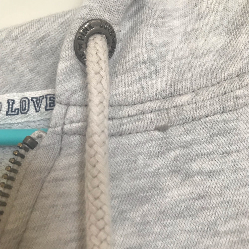 Victoria’s Secret Pink gray quarter zip hoodie - Picture 4 of 7